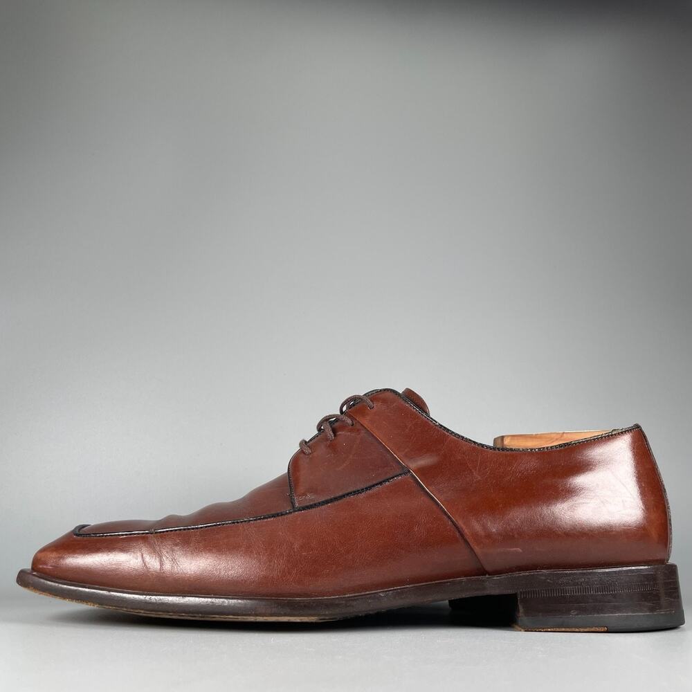 Mezlan Medolla Men’s Size 10.5 Brown Leather Oxford Apron Toe Lace Up Dress Shoe